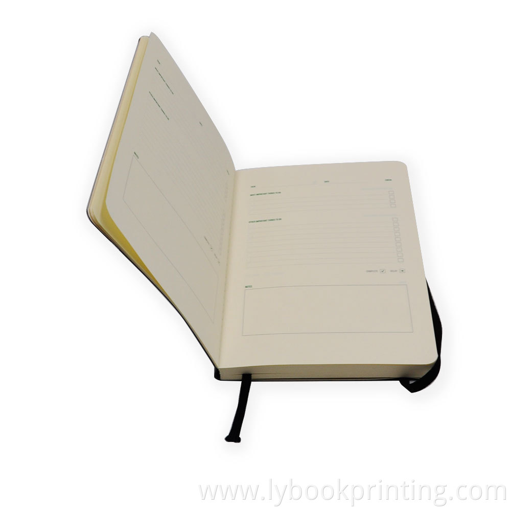 golden foiled soft cover thread stitched notebook with belly band